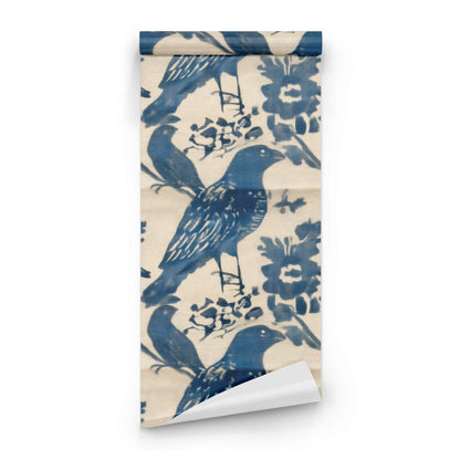 Roll of Indigo Cardinal large scale wallpaper