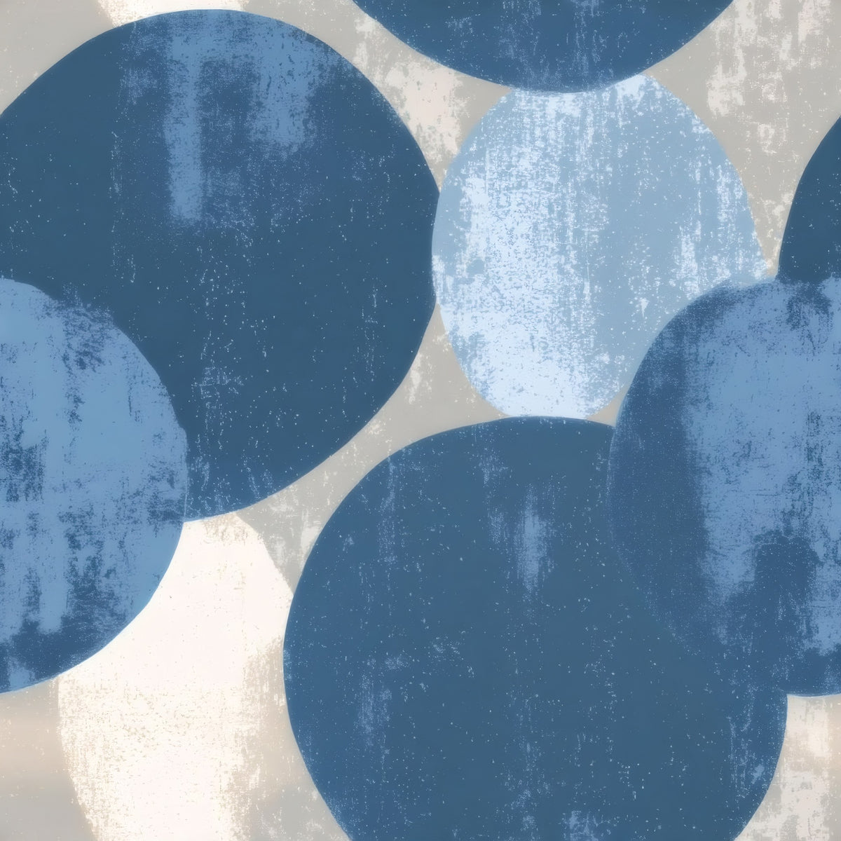 Indigo Circles large scale wallpaper pattern repeat