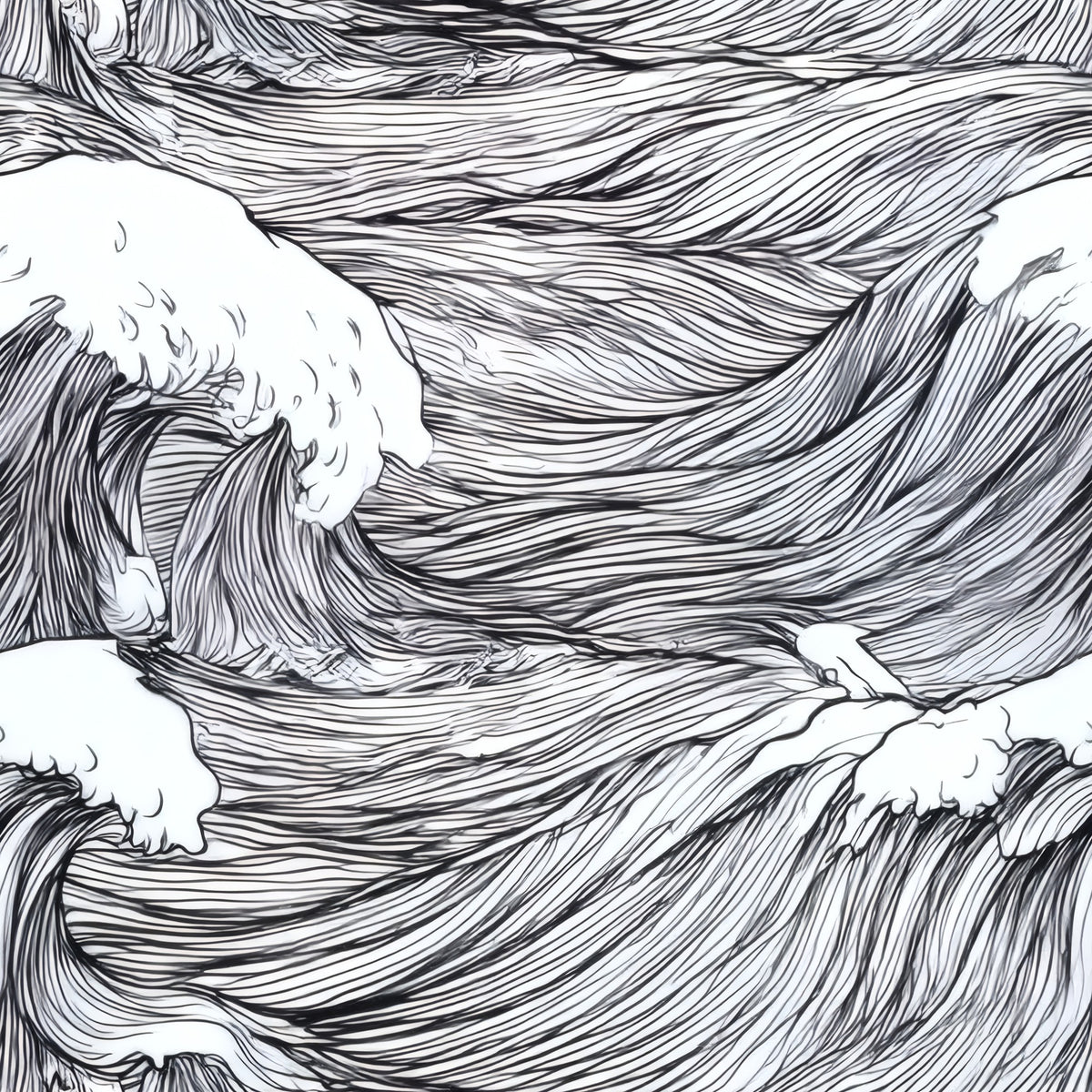 Ink Surf large scale wallpaper pattern repeat