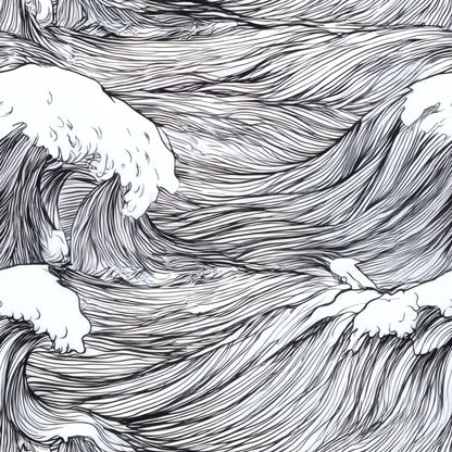 Ink Surf large scale wallpaper pattern repeat