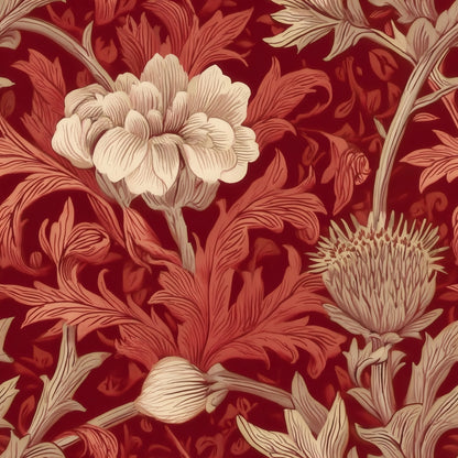 Ivory Damask large scale wallpaper pattern repeat