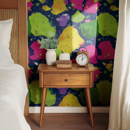 Jewel Terrazzo large scale wallpaper in a styled room