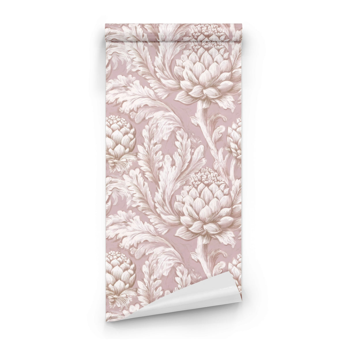 Roll of Leafy Damask large scale wallpaper