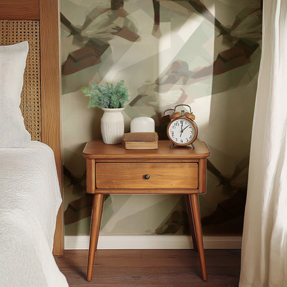 Leaping Athletes large scale wallpaper in a styled room