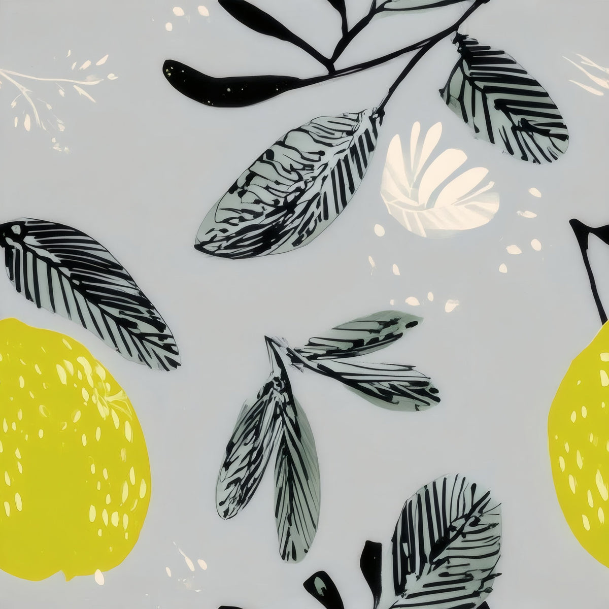Lemon Branch large scale wallpaper pattern repeat