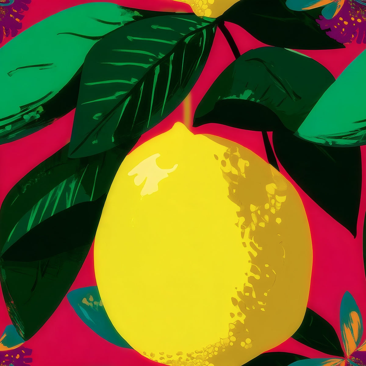 Lemon Butterfly large scale wallpaper pattern repeat