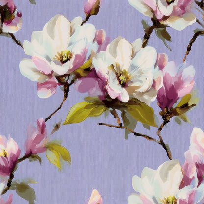Lilac Magnolia large scale wallpaper pattern repeat