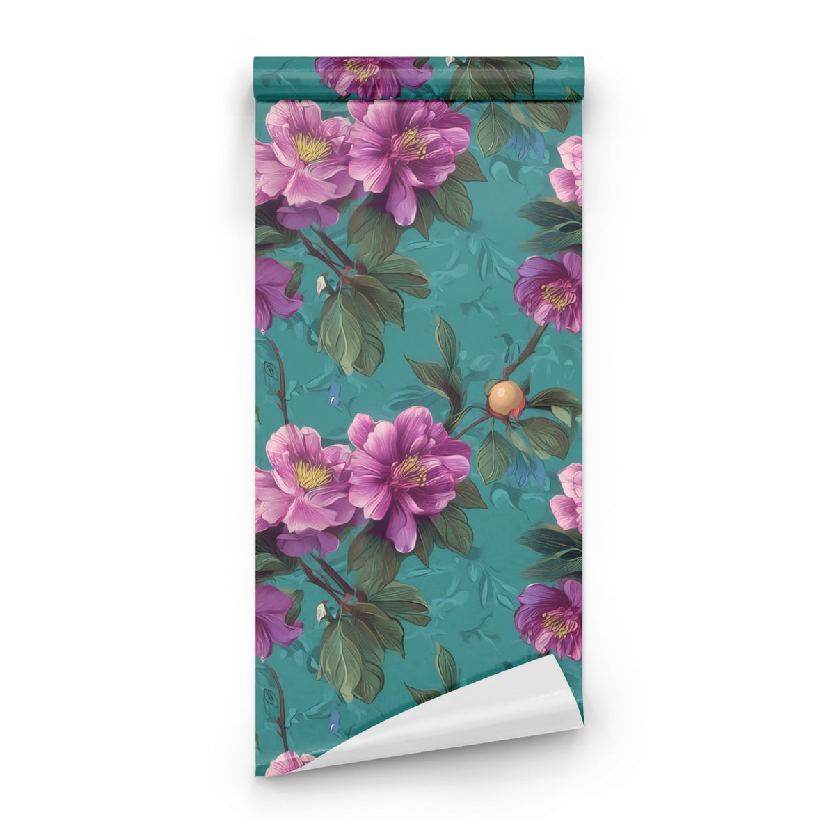 Roll of Magenta Orchard large scale wallpaper