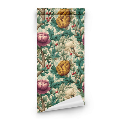Roll of Magenta Peonies large scale wallpaper