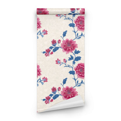 Roll of Magenta Peony large scale wallpaper