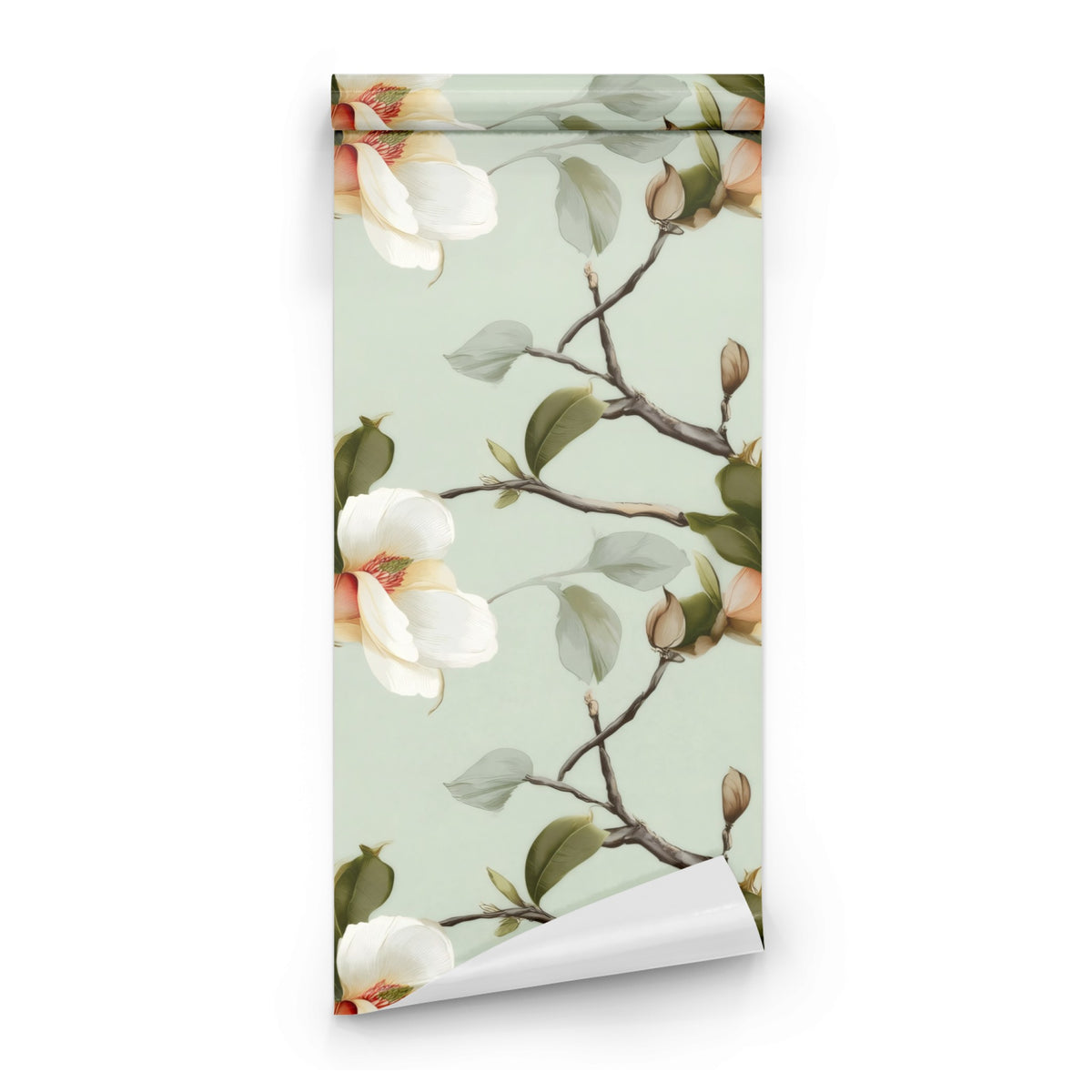 Roll of Magnolia Blossoms large scale wallpaper