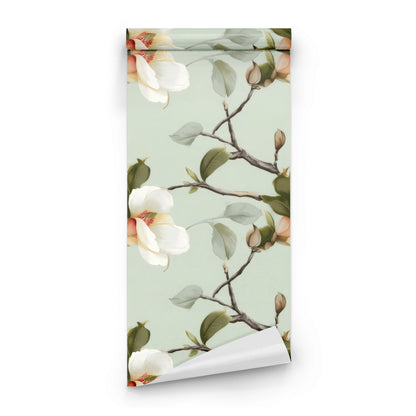 Roll of Magnolia Blossoms large scale wallpaper