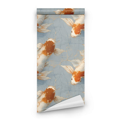 Roll of Marbled Koi large scale wallpaper