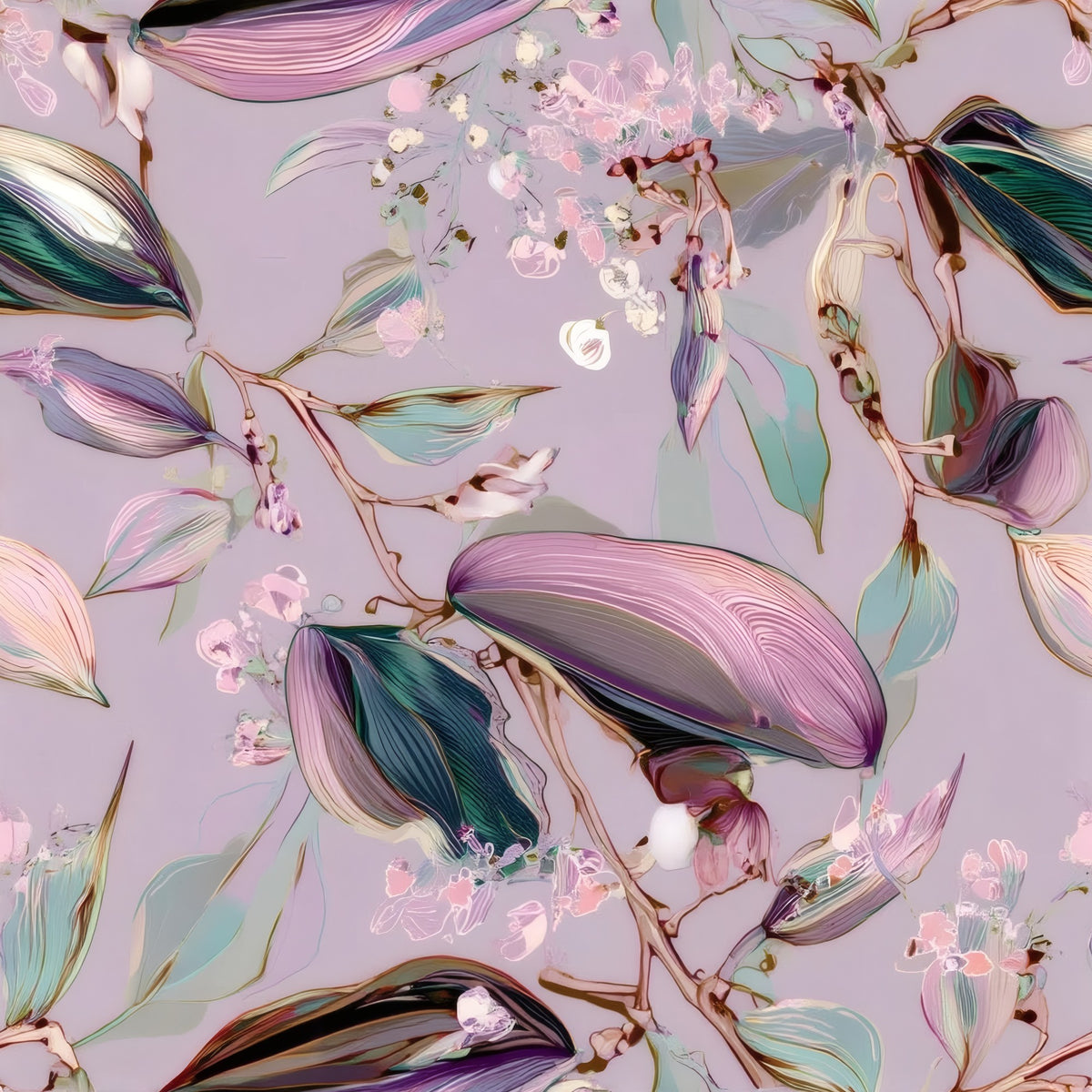 Marbled Leaves large scale wallpaper pattern repeat
