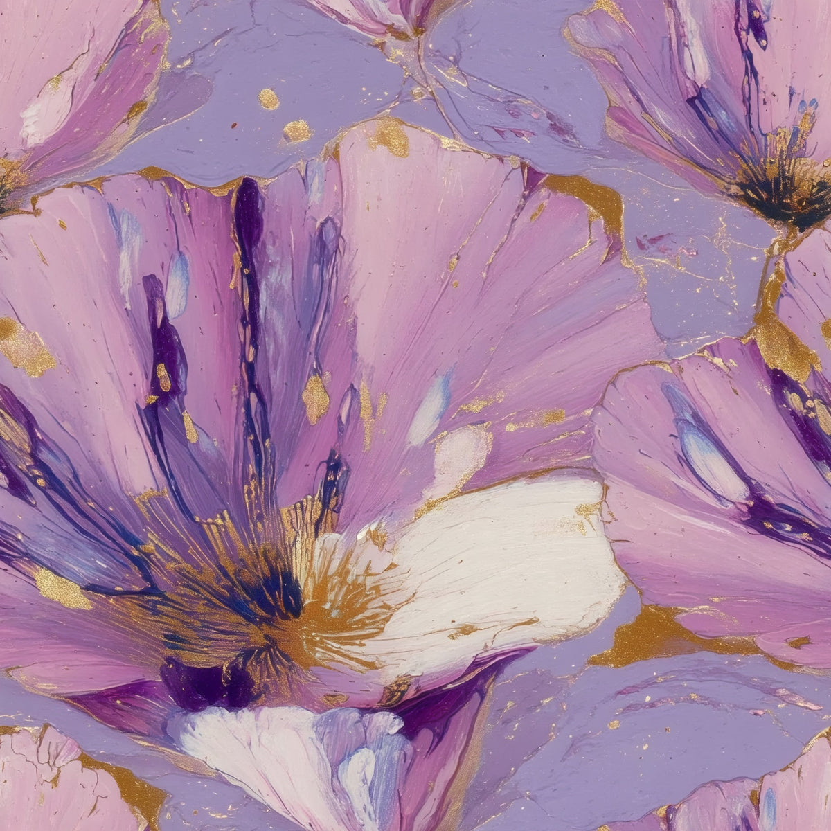 Marbled Violets large scale wallpaper pattern repeat