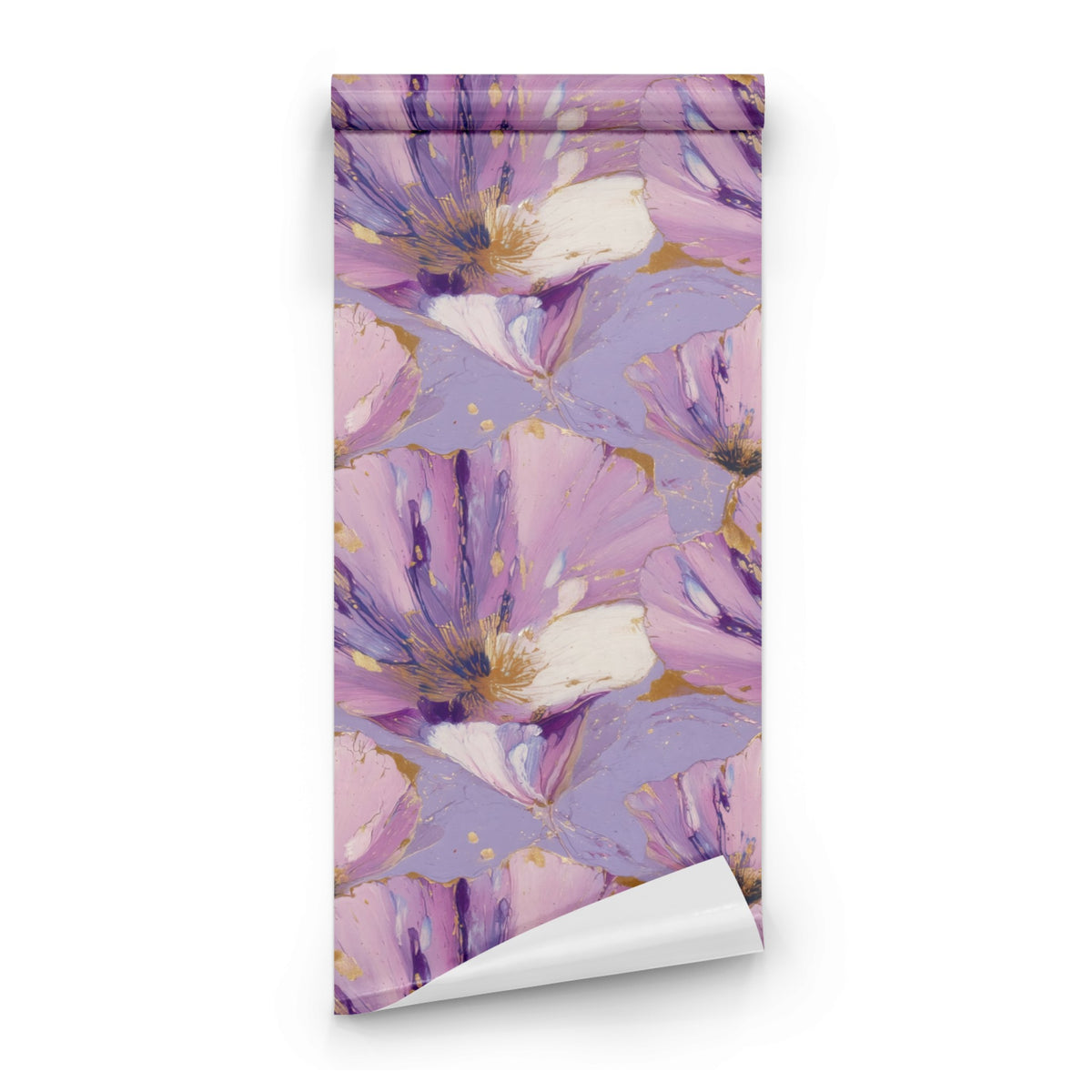 Roll of Marbled Violets large scale wallpaper