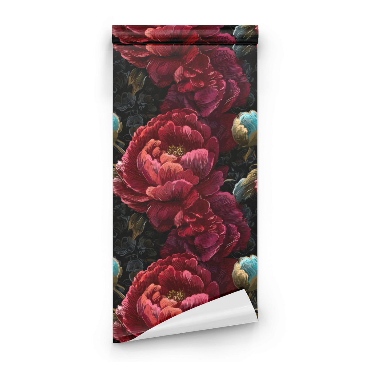 Roll of Midnight Peony large scale wallpaper