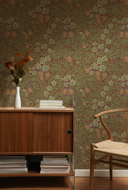 William Morris Hidden Treasures wallpaper on a wall — Lifestyle 1 scene