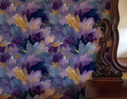Lavender Sweep wallpaper shown on a wall — Lifestyle 3 scene