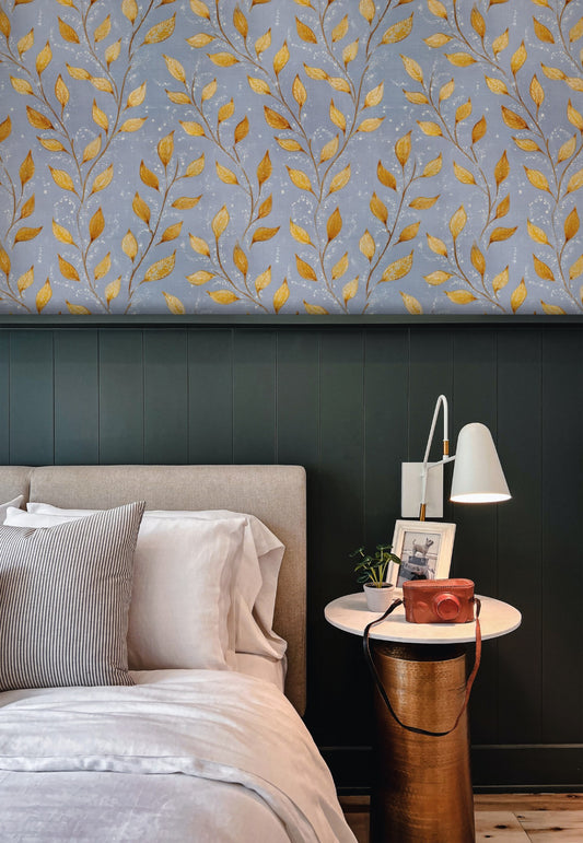Golden Sprig wallpaper on a wall — Lifestyle 5 scene