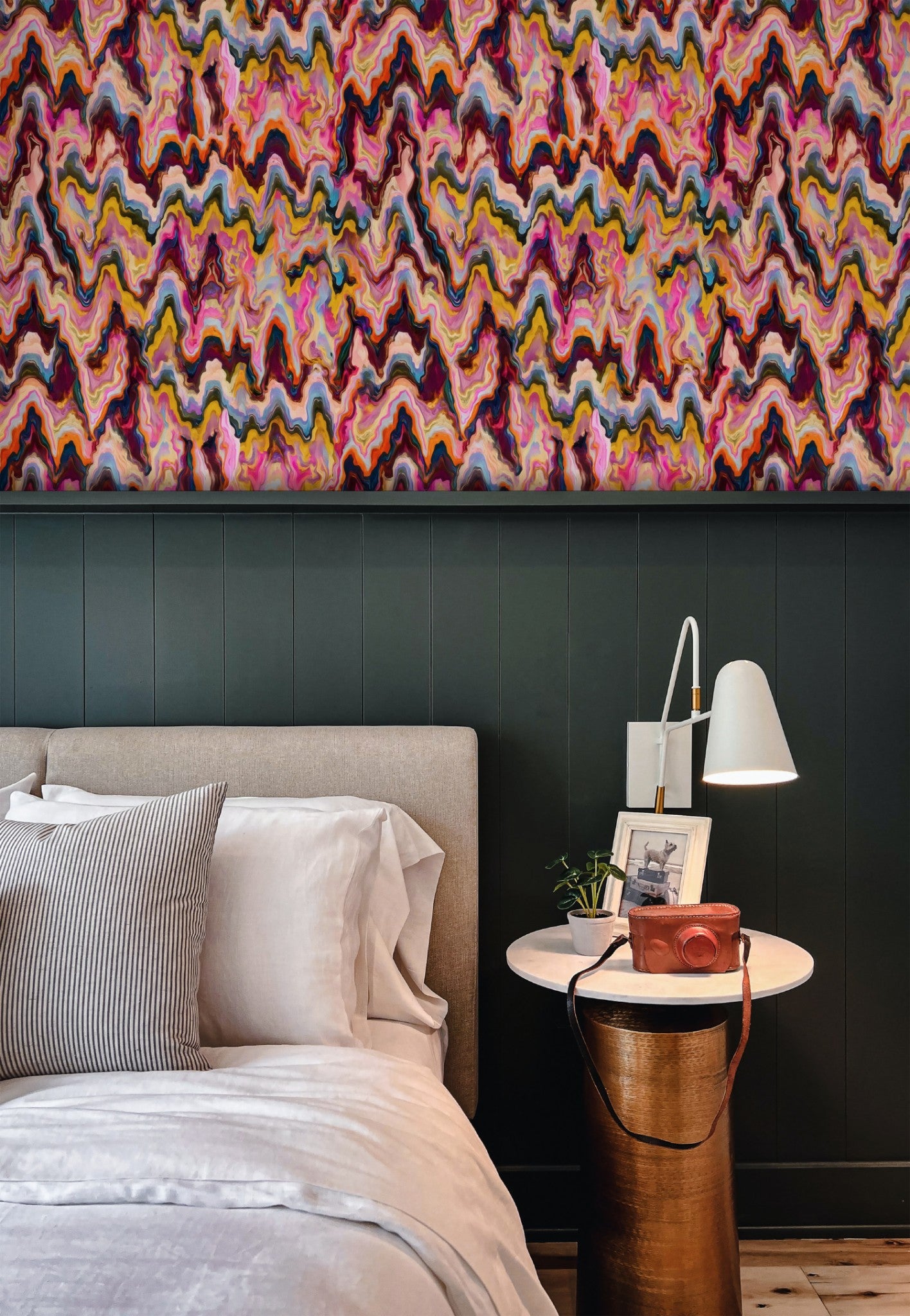 Painted Bridges wallpaper on a wall — Lifestyle 5 scene