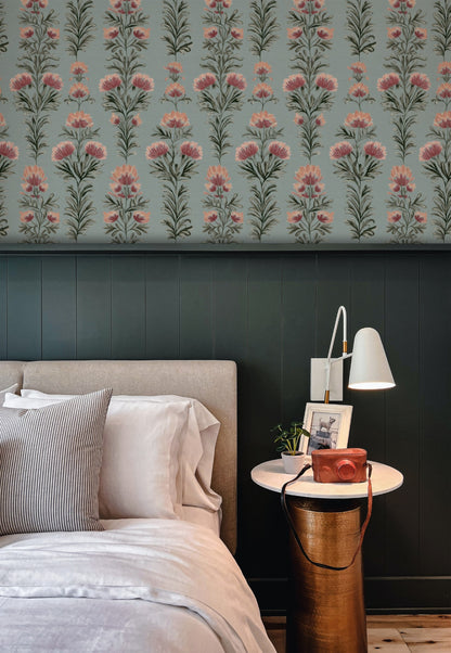 Coral Thistle wallpaper on a wall — Lifestyle 5 scene