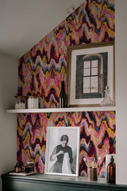 Painted Bridges wallpaper on a wall — Lifestyle 7 scene