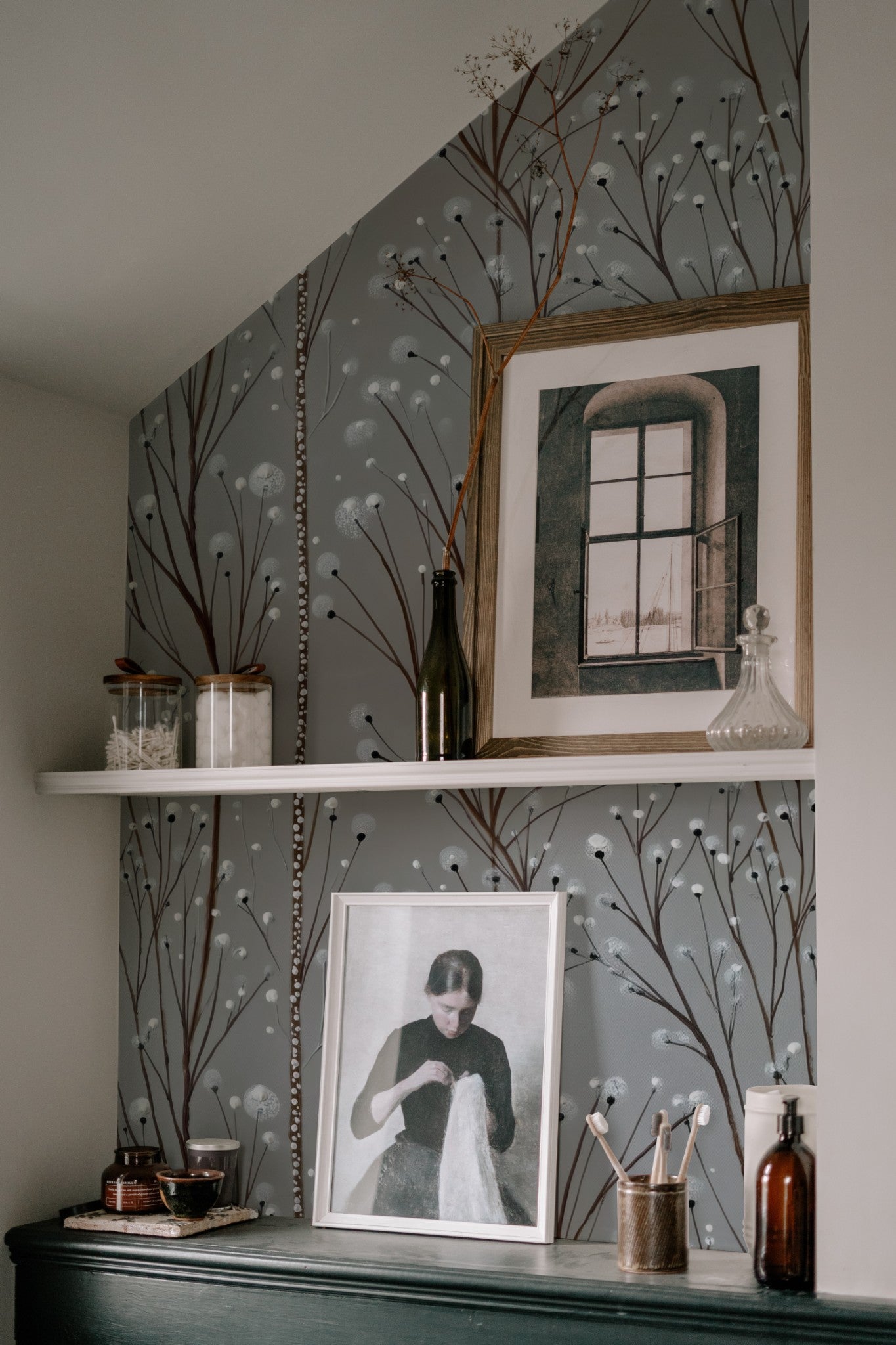 Winter Buds wallpaper on a wall — Lifestyle 7 scene