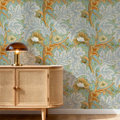 William Morris St James Sky wallpaper on a wall — Pattern 20 scene