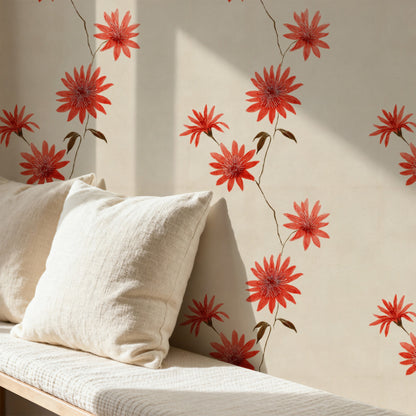 Lone Aster wallpaper on a wall — Pattern 24b scene