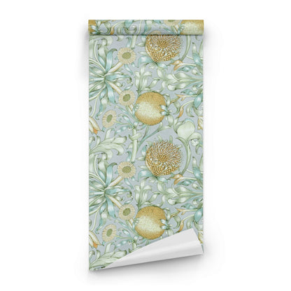William Morris Lily And Pomegranate Blue wallpaper roll