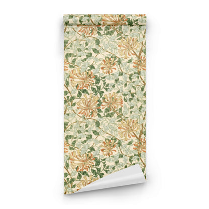 William Morris May Honeysuckle Ochre wallpaper roll