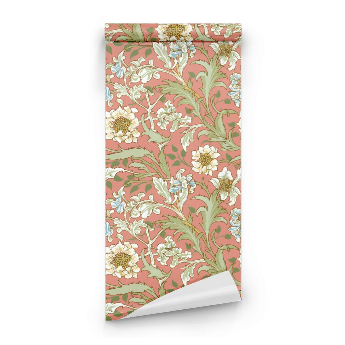 William Morris Hyacinth Coral wallpaper roll