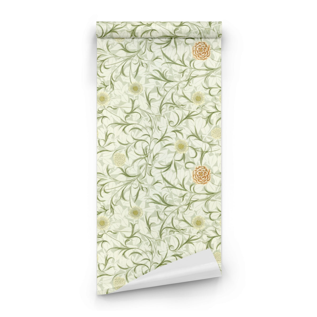 William Morris Scroll And Flower Sage wallpaper roll