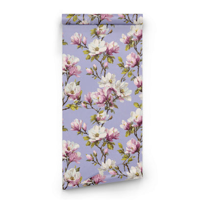 Lilac Magnolia wallpaper roll