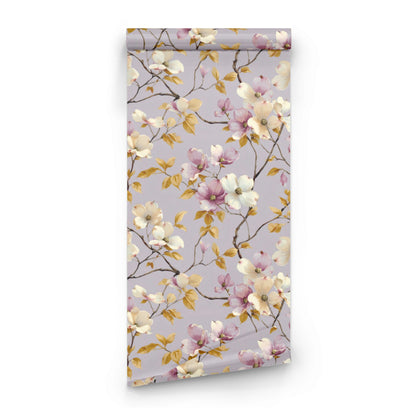 Gilded Dogwood wallpaper roll