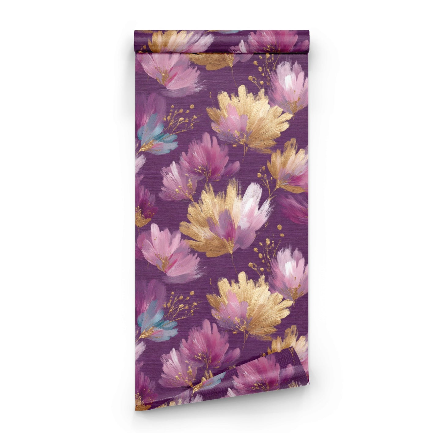 Plum Lotus wallpaper roll