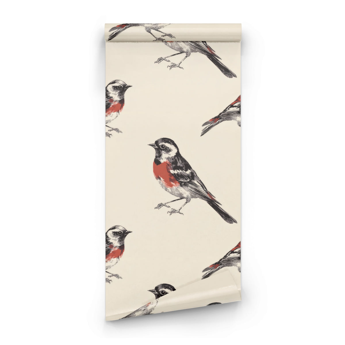 Folk Cardinal wallpaper roll