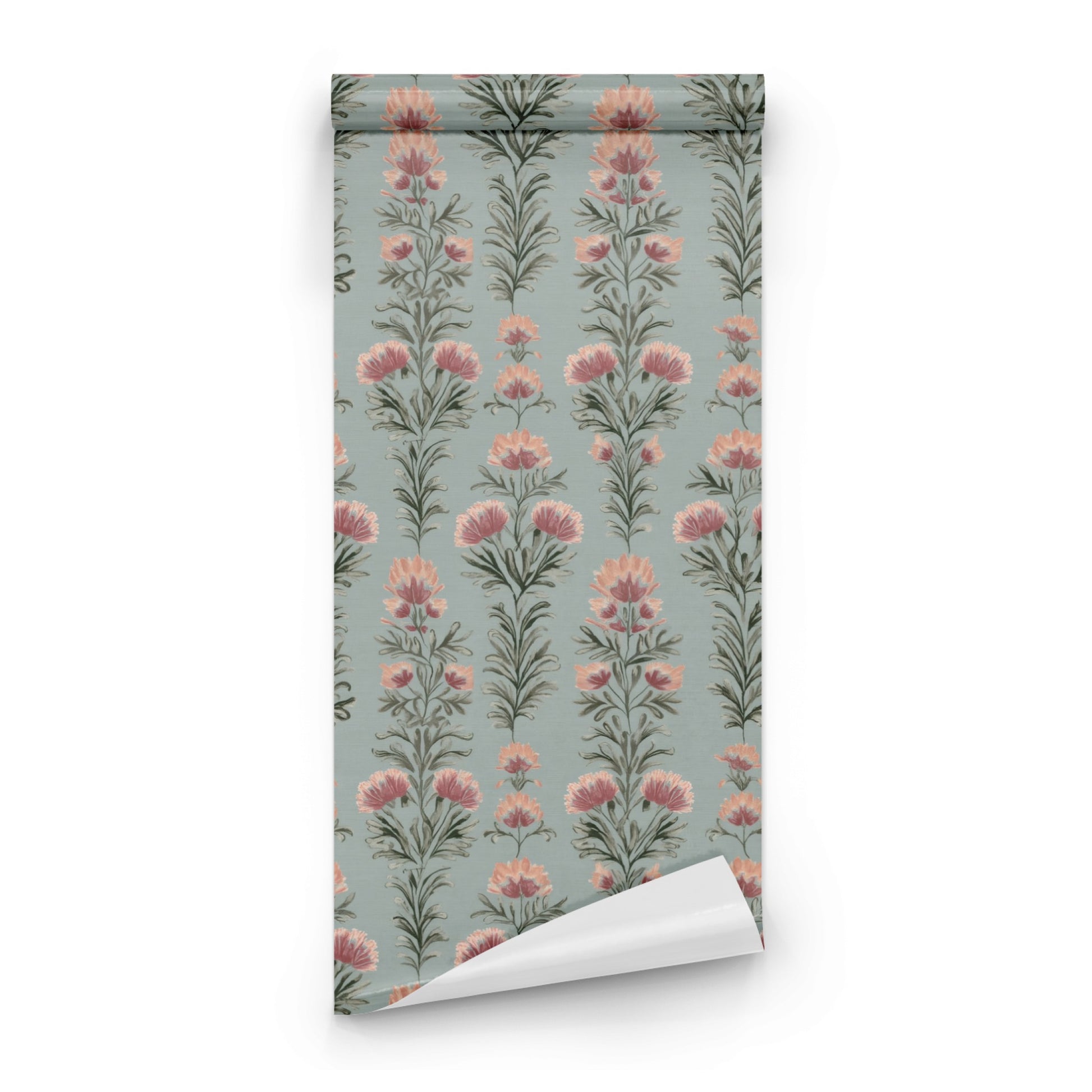 Coral Thistle wallpaper roll
