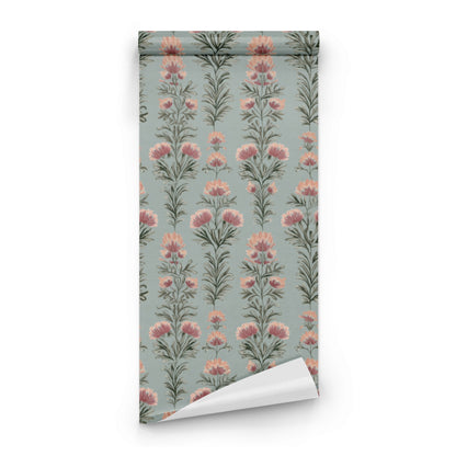Coral Thistle wallpaper roll