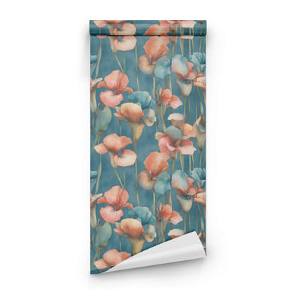 Coral Calla wallpaper roll