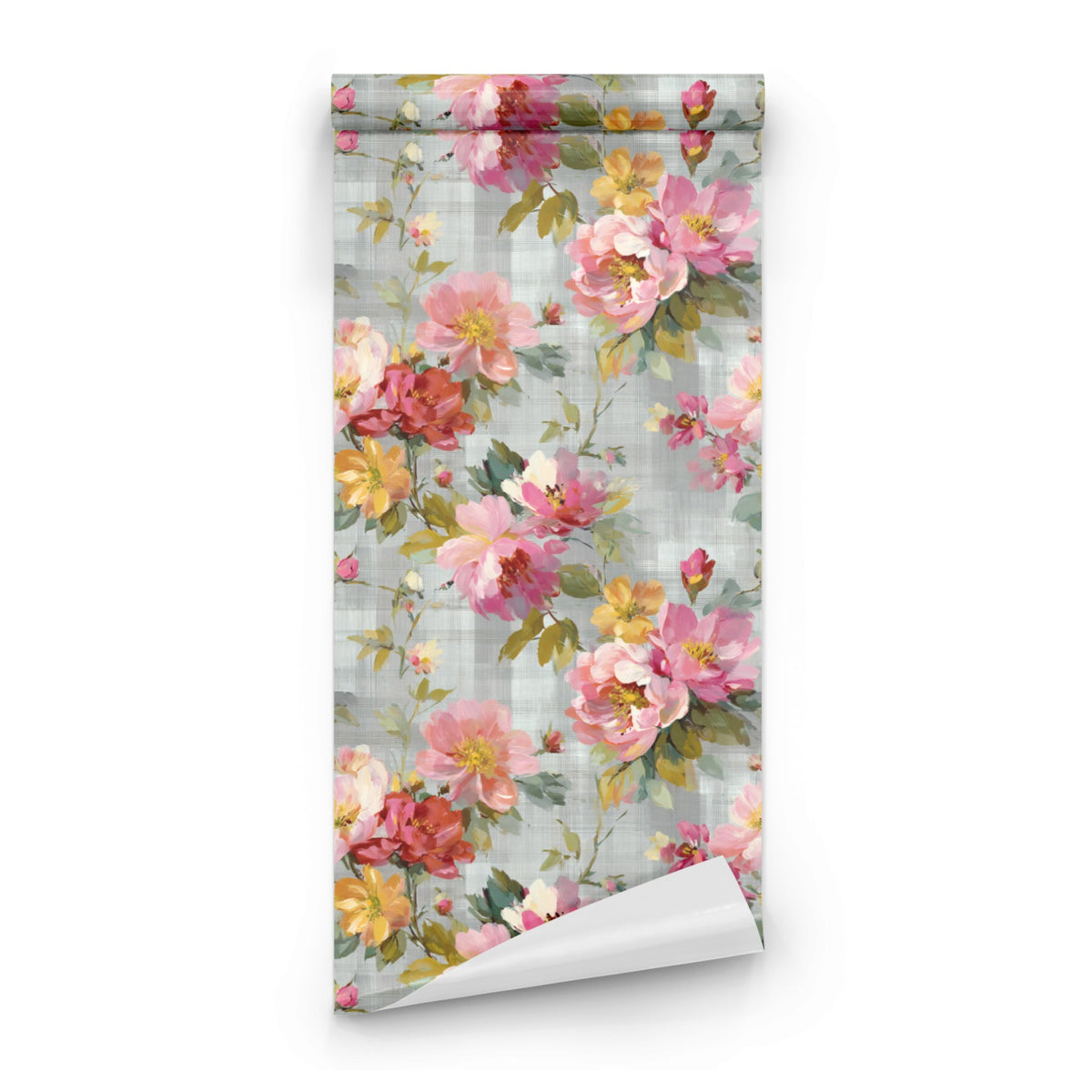 Rose Windowpane wallpaper roll