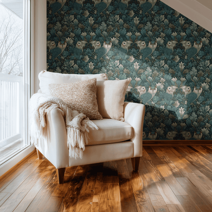 Teal Verdant Wallpaper