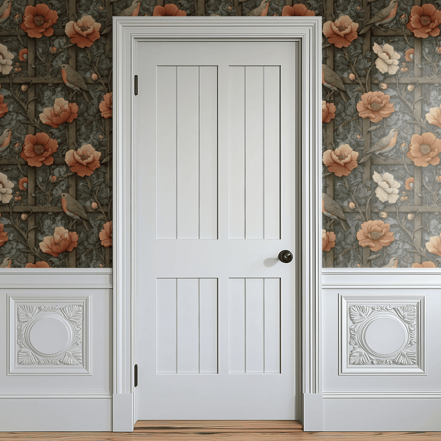 Rosy Acanthus Wallpaper
