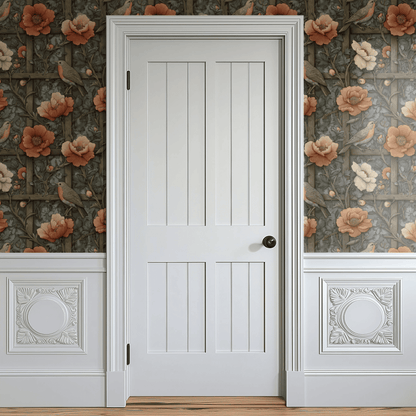 Rosy Acanthus Wallpaper