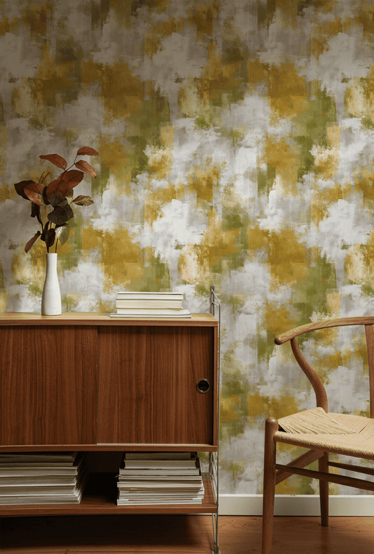 Olive Glimmer Wallpaper