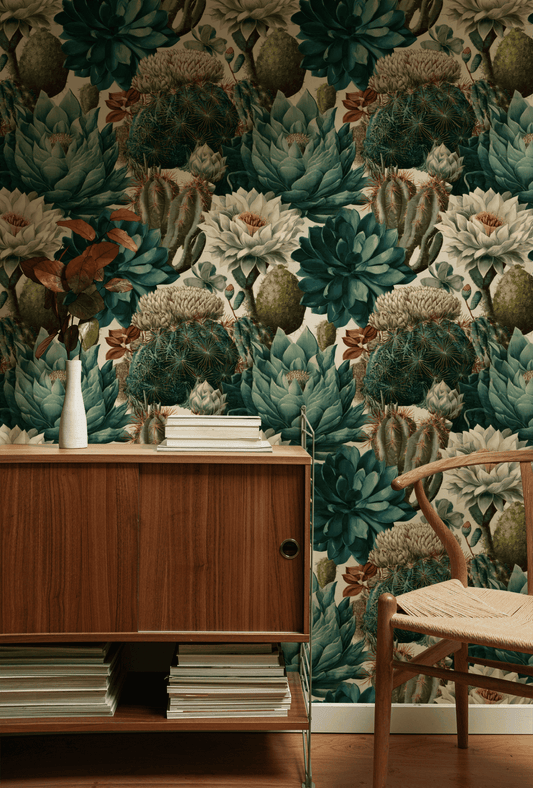 Engraved Succulent Wallpaper