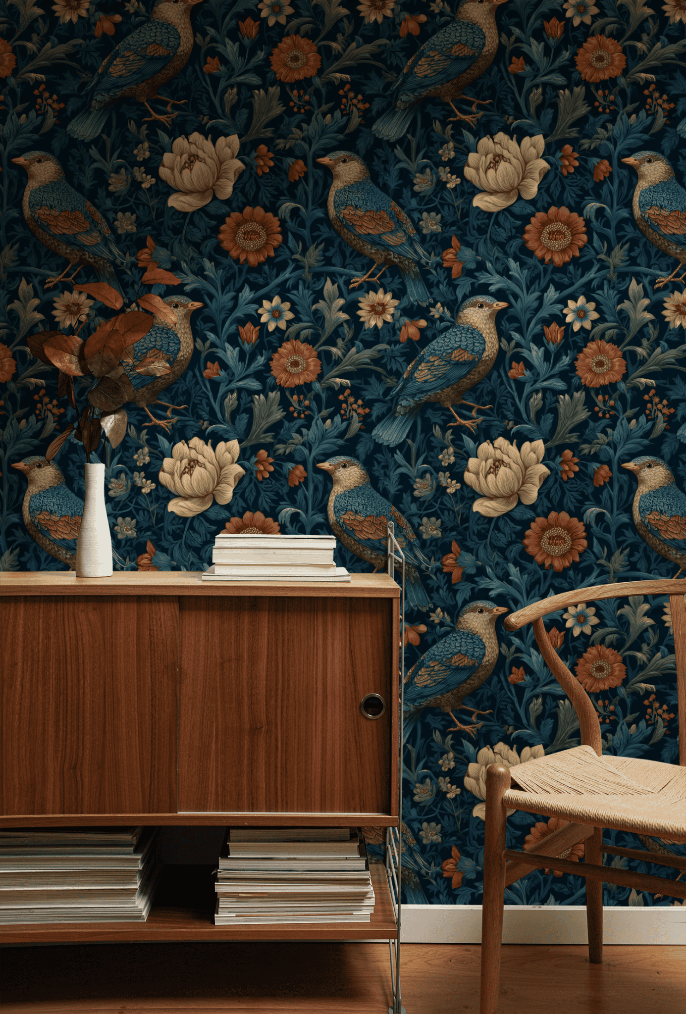 Vintage Sparrow Wallpaper