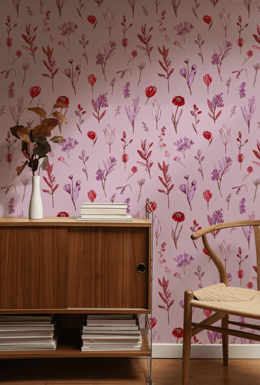 Crimson Grove Wallpaper