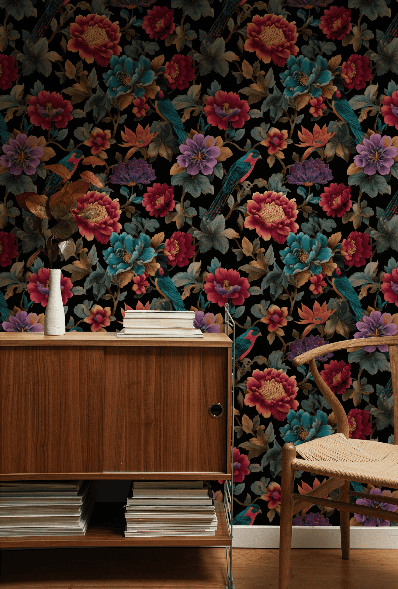 Gothic Teal Wallpaper